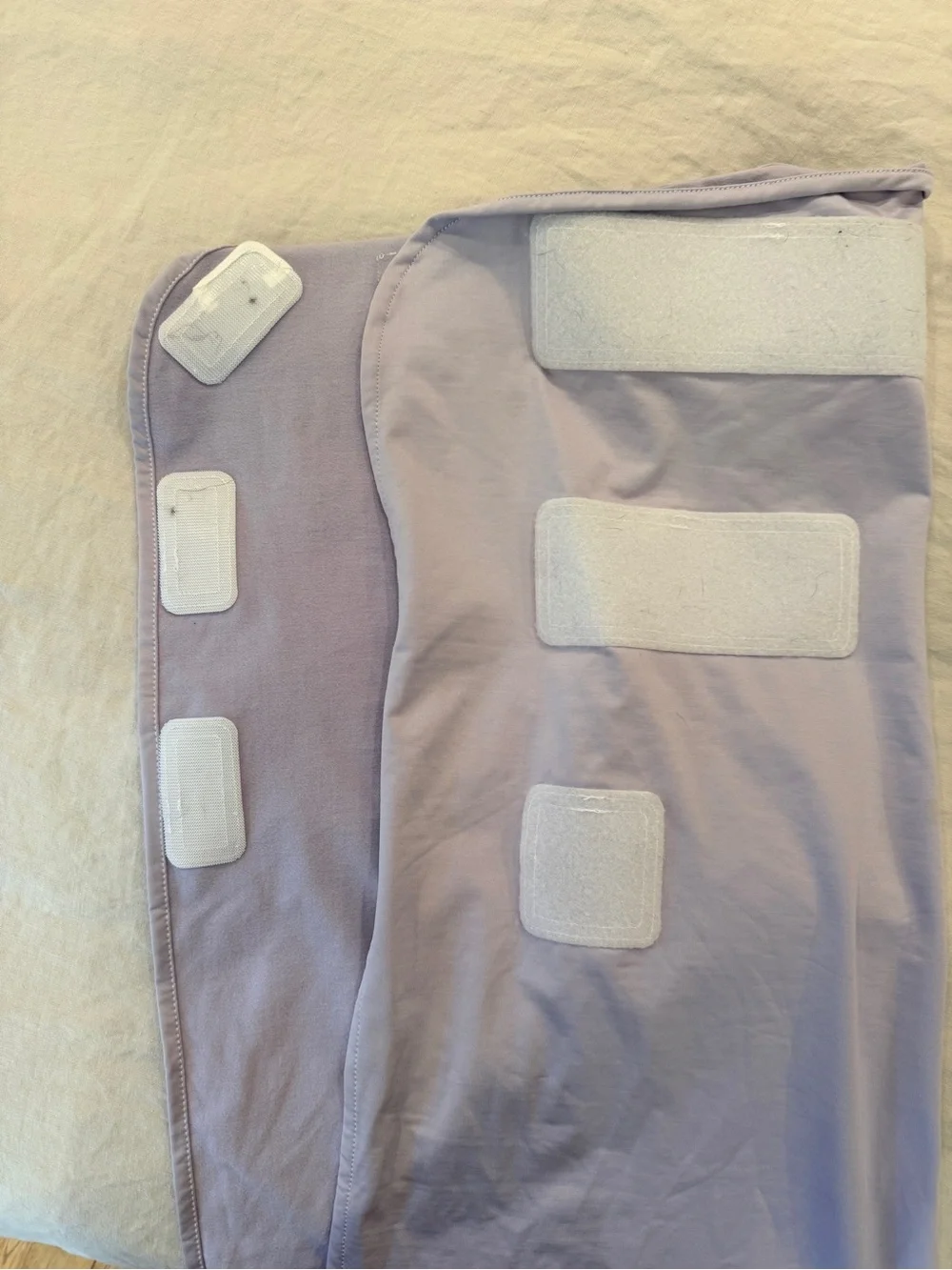 Set of 2 Ollie Swaddles - Lavender and Light Gray